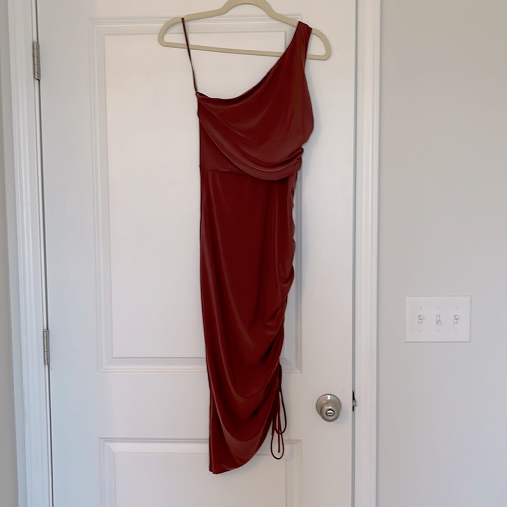 Windsor Mauve Asymmetrical Midi Dress